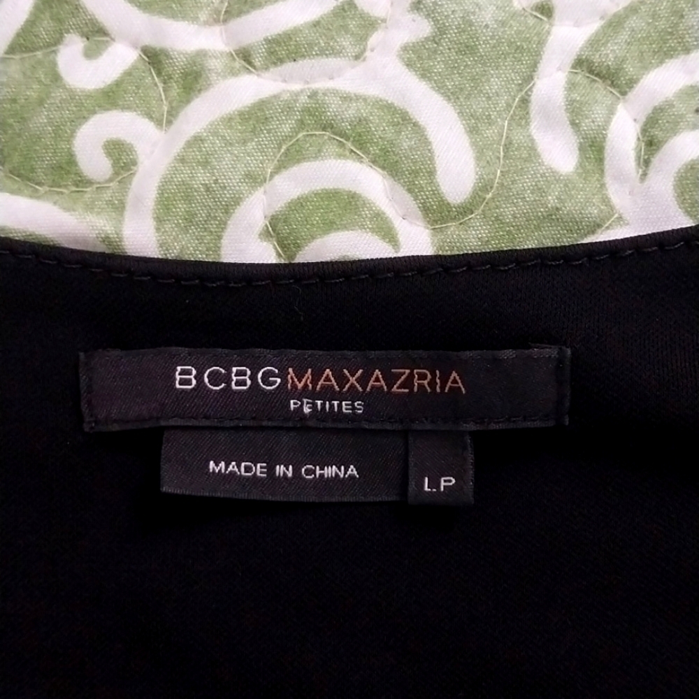 🔵BOGO FREE🔵 BCBG MaxAzria Black Short Sleeve Empire Waist Dress Black Sz LP - Picture 5 of 5